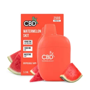 The Watermelon Skit THC Vape Pen is a high-quality product that offers a potent combination of 1500mg CBD and 10mg THC in one device. This vape pen provides a refreshing watermelon flavor, making each puff enjoyable