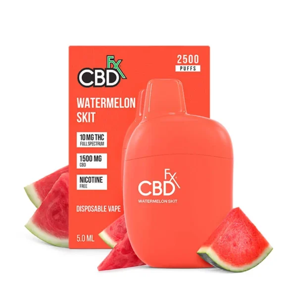 The Watermelon Skit THC Vape Pen is a high-quality product that offers a potent combination of 1500mg CBD and 10mg THC in one device. This vape pen provides a refreshing watermelon flavor, making each puff enjoyable