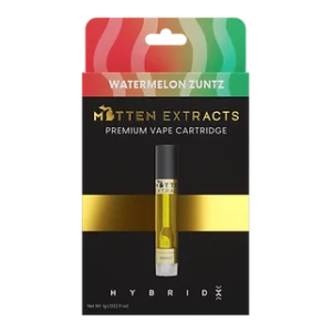 Mitten Extracts Watermelon Zuntz is crafted using high-quality cannabis, ensuring a potent and flavorful experience with every puff. The extraction process preserves the natural terpenes, allowing you to enjoy the true essence of watermelon combined with the distinct Zuntz flavor.